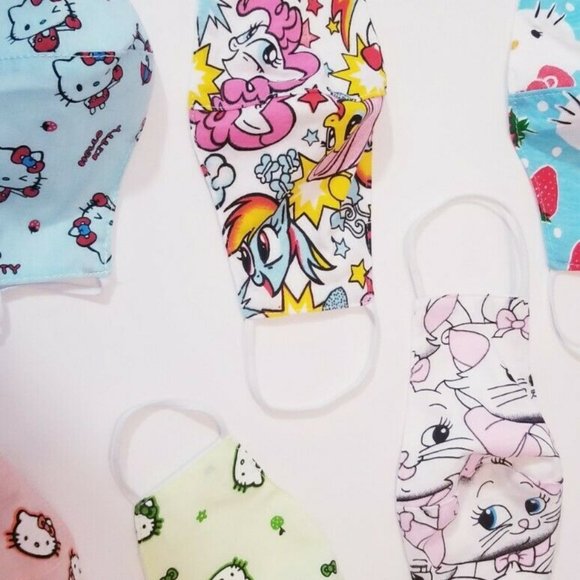 6x HANDMADE Hello kitty cat FACE COVER MASK custom - Picture 2 of 13